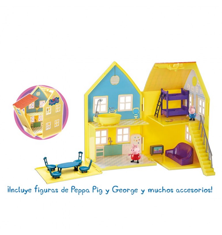Casa grande de Peppa Pig con accesorios de Bandai, Little Character
