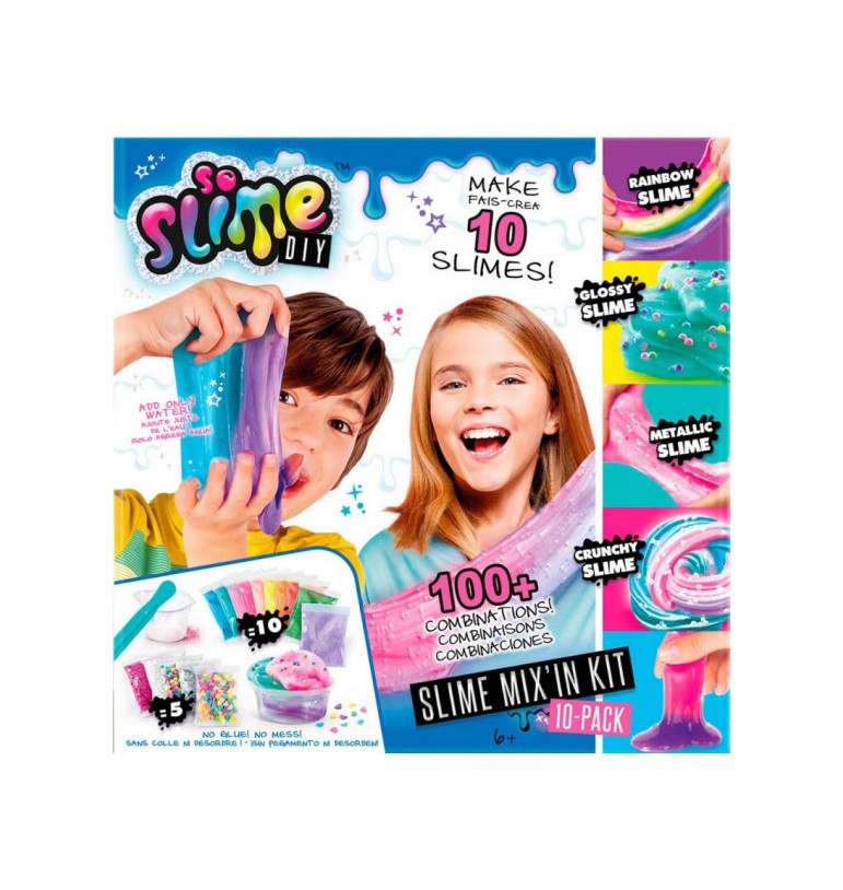 Slime Kitchen | Kit de fábrica de Mega Slime para niñas | Todo incluido  para crear tu propio slime | Multicolor súper elástico | 28 piezas | Idea  de